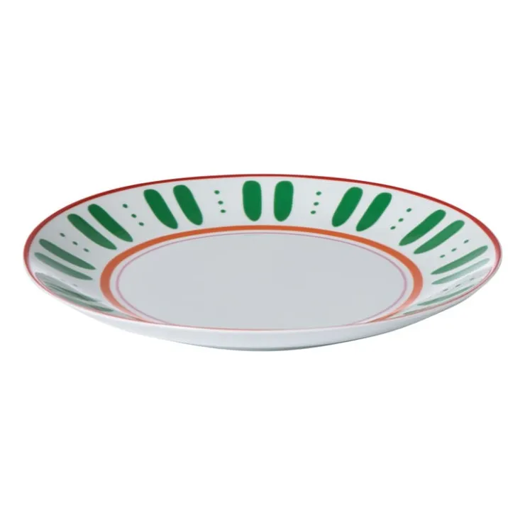 Xenos Dinerbord holly jolly - groen - ø26.8x2.8 cm- Borden