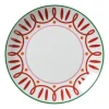 Xenos Dinerbord holly jolly - rood - ø26.8x2.8 cm- Borden