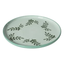 Xenos Dinerbord jolie - groen -ø25.5x2.3 cm- Kerstservies|Borden