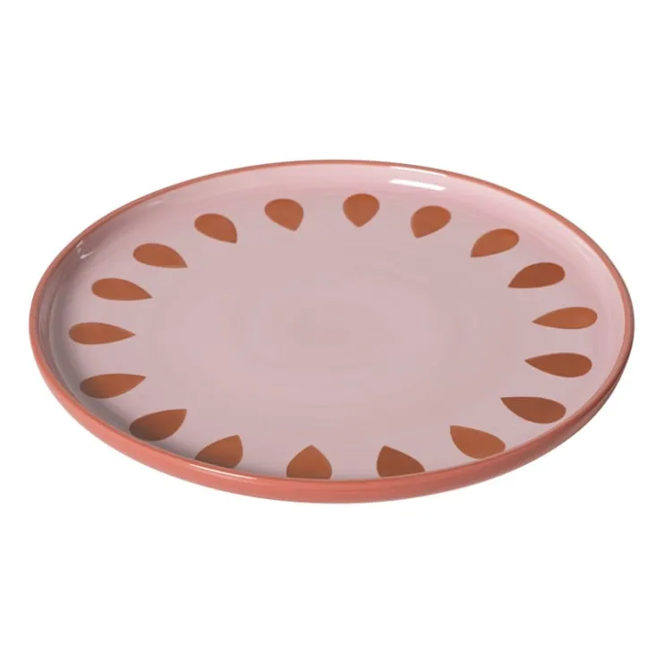 Xenos Dinerbord jolie - roze - ø25.5x2.3 cm- Borden