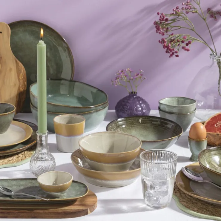Xenos Dinerbord roots - oker - ø27.5x3 cm- Borden|Kerstservies