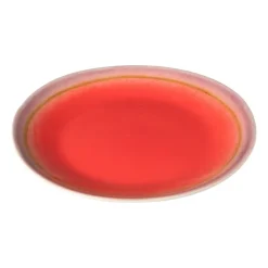 Xenos Dinerbord Roots - rood/paars - ø27.5x3 cm- Borden