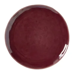 Xenos Dinerbord Toscane - bordeauxrood - ø28 cm- Borden|Kerstservies