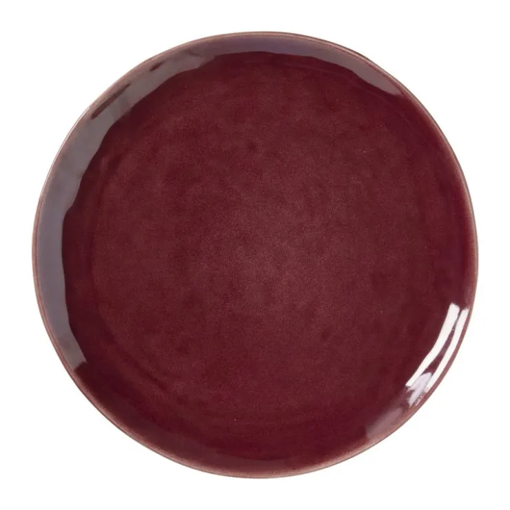Xenos Dinerbord Toscane - bordeauxrood - ø28 cm- Borden|Kerstservies