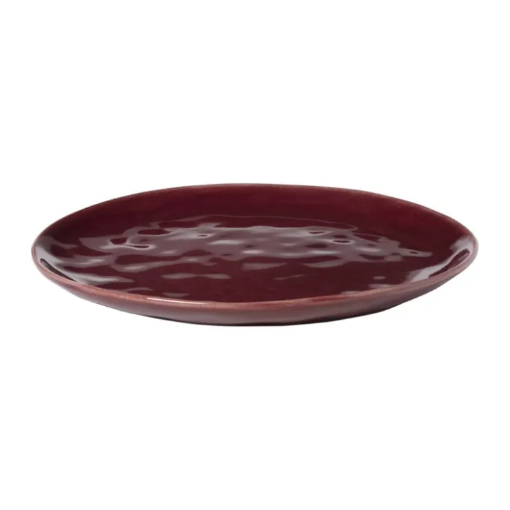 Xenos Dinerbord Toscane - bordeauxrood - ø28 cm- Borden|Kerstservies