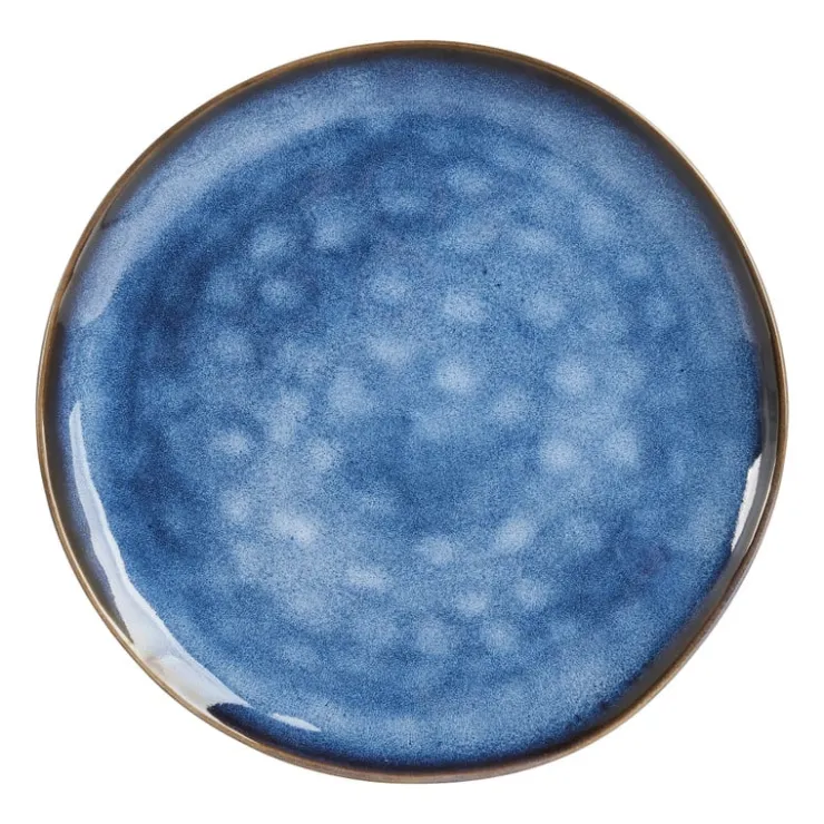 Xenos Dinerbord Toscane - donkerblauw - ø28 cm- Borden