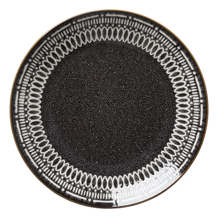 Xenos Dinerbord Yara - zwart - ⌀26.8 cm- Borden