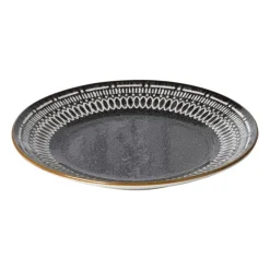 Xenos Dinerbord Yara - zwart - ⌀26.8 cm- Borden