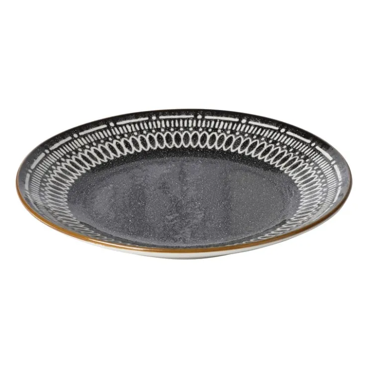 Xenos Dinerbord Yara - zwart - ⌀26.8 cm- Borden