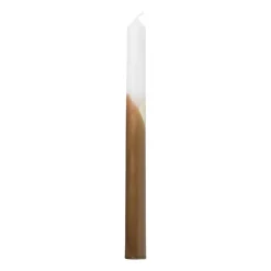 Xenos Dinerkaars dip dye - cognac - ⌀2x25 cm- Dinerkaarsen