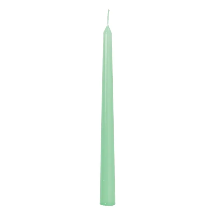 Xenos Dinerkaars glans - groen - ø2x25 cm- Dinerkaarsen