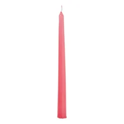 Xenos Dinerkaars glans - roze - ø2x25 cm- Dinerkaarsen