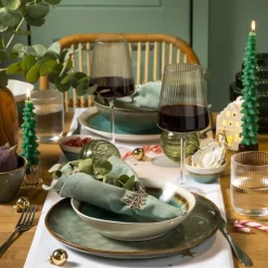 Xenos Dinerkaars klein - groen - ø4x15 cm- Kerstcadeaus|Dinerkaarsen