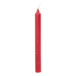 Xenos Dinerkaars rustiek - rood - ø2x24 cm- Dinerkaarsen