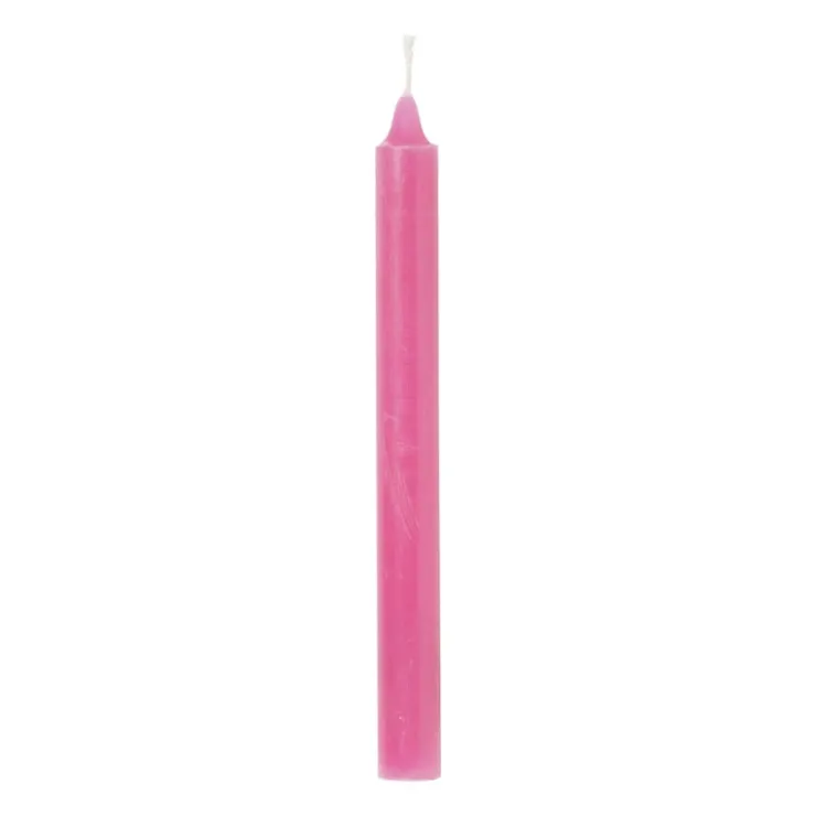 Xenos Dinerkaars rustiek - roze - ø2x24 cm- Dinerkaarsen