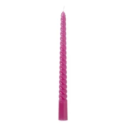 Xenos Dinerkaars twist - paars - ø2.15x25 cm- Dinerkaarsen
