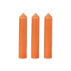 Xenos Dinerkaarsjes - set van 3 - oranje - ø2x12 cm- Dinerkaarsen