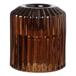 Xenos Diner/theelichthouder - lichtbruin - ø5.5x6 cm- Waxinelichthouders|Kandelaars