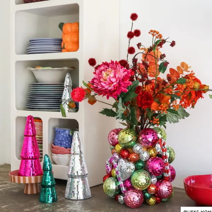 Xenos Discobal zilver - set van 6 - ø4 cm- Kerstcadeaus|Kerstballen