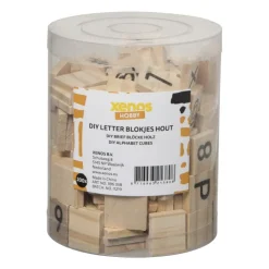 Xenos DIY houten hobby letters - set van 200- Hobbyletters