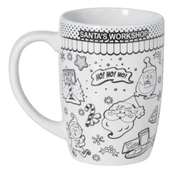 Xenos DIY kerstmok 'ho ho ho' inkleur set - keramiek - ø8.9x12.3 cm- Kerst Knutselen|Kerstcadeaus