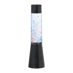 Xenos DIY Lava lamp met balletjes - blauw - ø8.5x33 cm- Kerstcadeaus