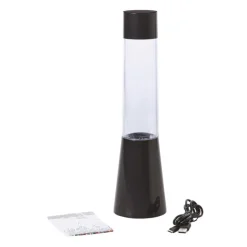 Xenos DIY Lava lamp met balletjes - blauw - ø8.5x33 cm- Kerstcadeaus