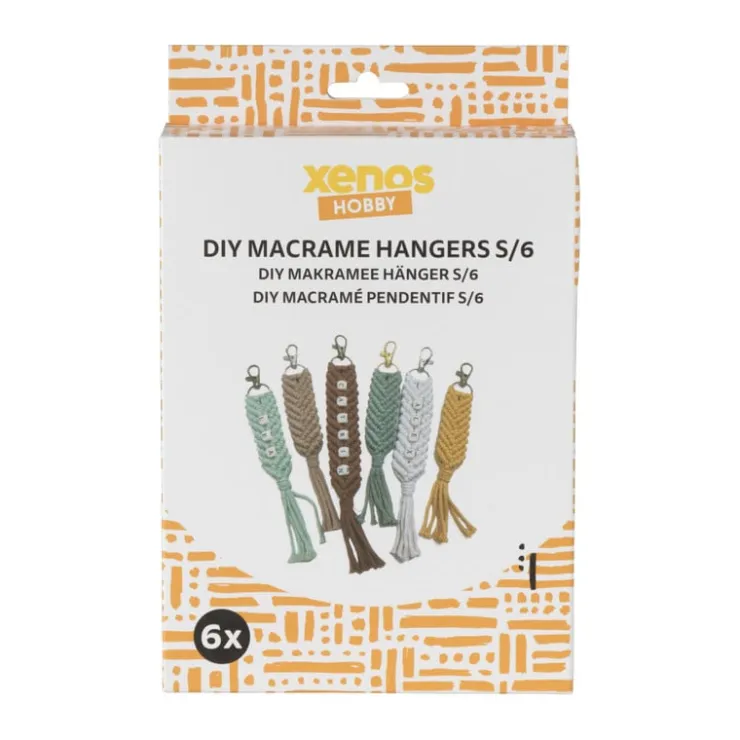 Xenos DIY macrame hangers - set van 6- Knutselpakketten