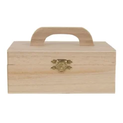 Xenos Doosje met handvat - rechthoekig - 10x15x6 cm- Doosjes