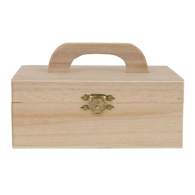 Xenos Doosje met handvat - rechthoekig - 10x15x6 cm- Doosjes