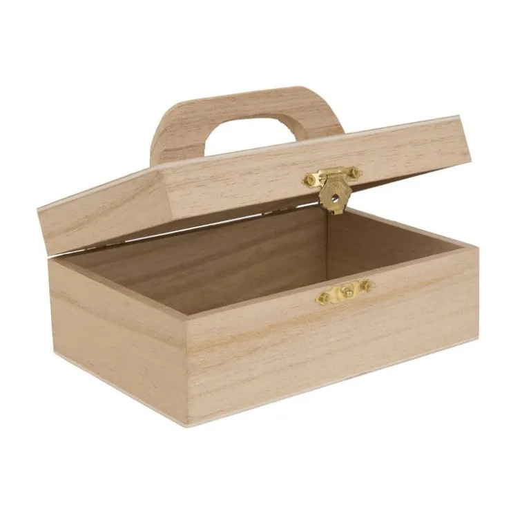 Xenos Doosje met handvat - rechthoekig - 10x15x6 cm- Doosjes
