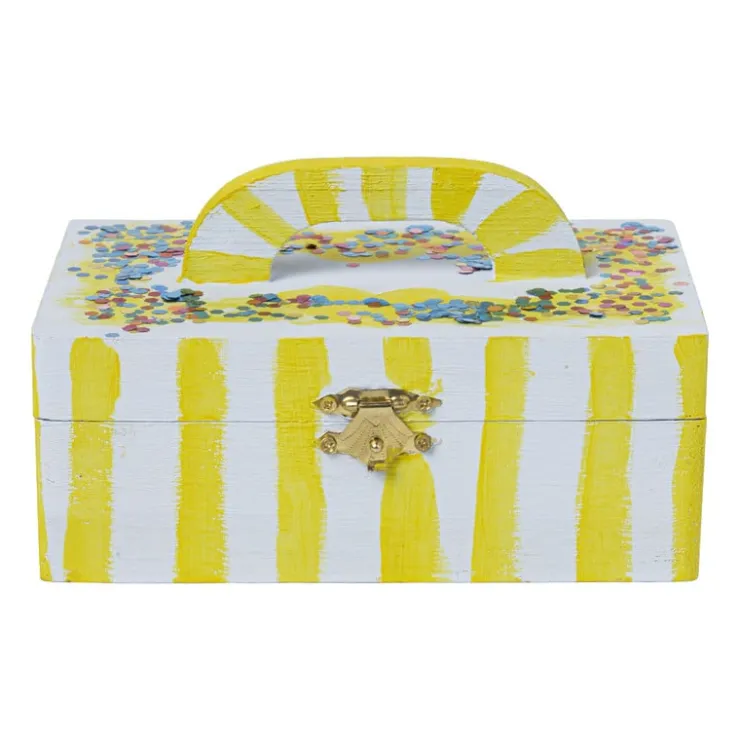 Xenos Doosje met handvat - rechthoekig - 10x15x6 cm- Doosjes