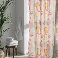 Xenos Douchegordijn regenboog - multikleur - 180x200 cm- Douchegordijnen