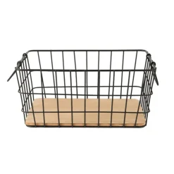 Xenos Draadmand - zwart - 31x21x14 cm- Manden|Manden