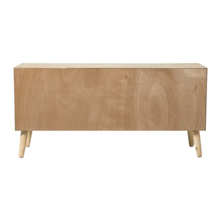 Xenos Dressoir Flores met ovalen vlakken - bruin - 55x120x40 cm- Dressoir