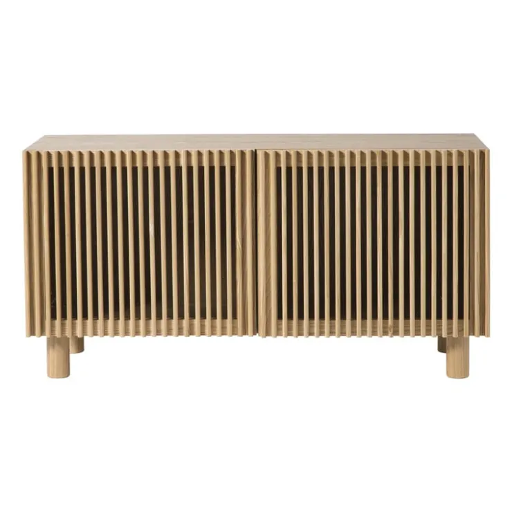 Xenos Dressoir Japandi met 2 deuren - bruin - 50x98.5x33 cm- Kast Met Deuren|Dressoir
