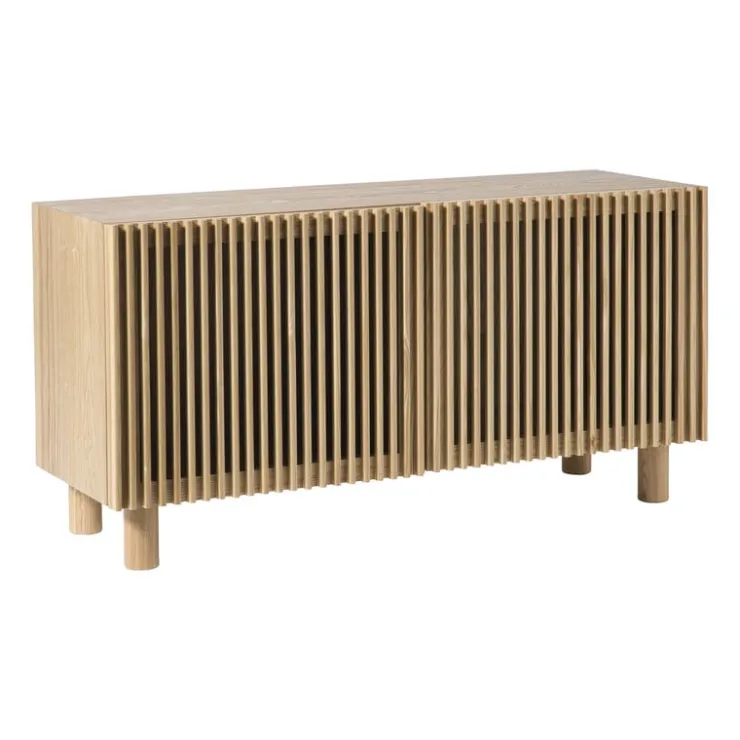 Xenos Dressoir Japandi met 2 deuren - bruin - 50x98.5x33 cm- Kast Met Deuren|Dressoir