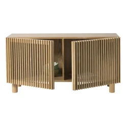 Xenos Dressoir Japandi met 2 deuren - bruin - 50x98.5x33 cm- Kast Met Deuren|Dressoir