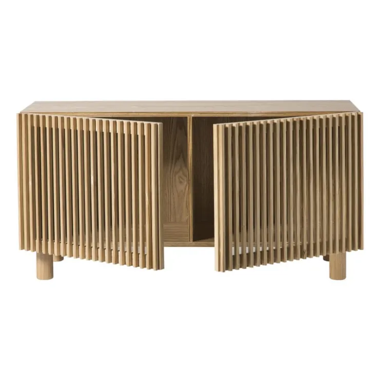 Xenos Dressoir Japandi met 2 deuren - bruin - 50x98.5x33 cm- Kast Met Deuren|Dressoir