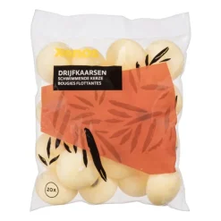 Xenos Drijfkaarsen - ivoor - 20 stuks- Drijfkaarsen