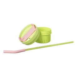 Xenos Drinkbeker met rietje Titan - groen - 1 liter- Drinkflessen|Kinderservies