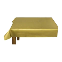 Xenos Duni tafelkleed - goud - 138x220 cm- Wegwerptafelkleden|Tafelkleden