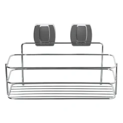 Xenos Easy lock doucherekje - chroom - 28x10x12 cm- Doucherekjes