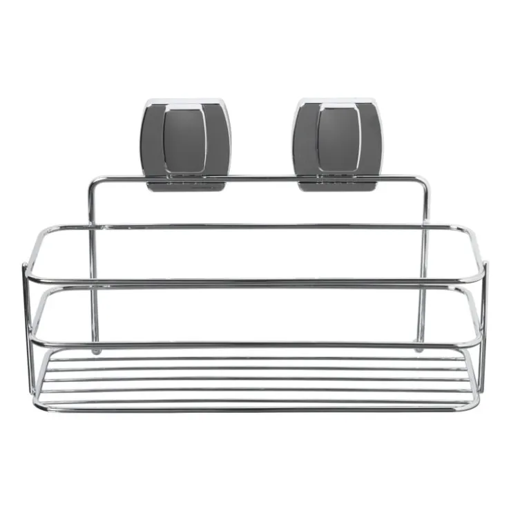 Xenos Easy lock doucherekje - chroom - 28x10x12 cm- Doucherekjes