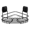 Xenos Easy lock doucherekje hoek - zwart - 21.5x21.5x10 cm- Doucherekjes