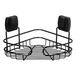 Xenos Easy lock doucherekje hoek - zwart - 21.5x21.5x10 cm- Doucherekjes