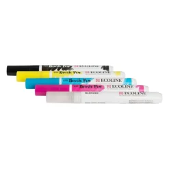 Royal Talens Ecoline brushpen - primary - set van 5- Stiften|Kerstcadeaus