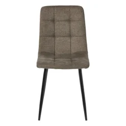 Xenos Eetkamerstoel chenille - bruin - 90x53.5x44.5 cm- Eetkamerstoelen
