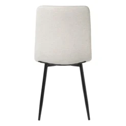Xenos Eetkamerstoel chenille - beige - 90x53.5x44.5 cm- Eetkamerstoelen