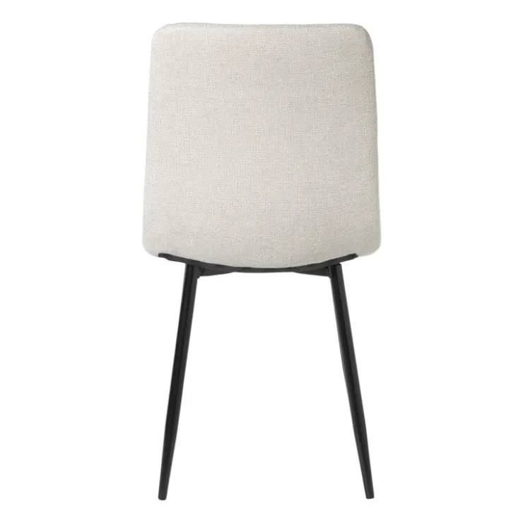 Xenos Eetkamerstoel chenille - beige - 90x53.5x44.5 cm- Eetkamerstoelen